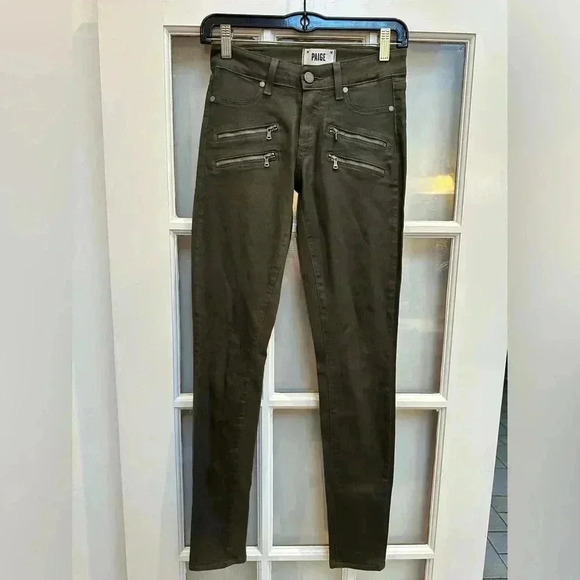 Paige Denim Edgemont Ultra Skinny Jeans in Pine Green Women’s Size 25 NWT - Picture 14 of 15